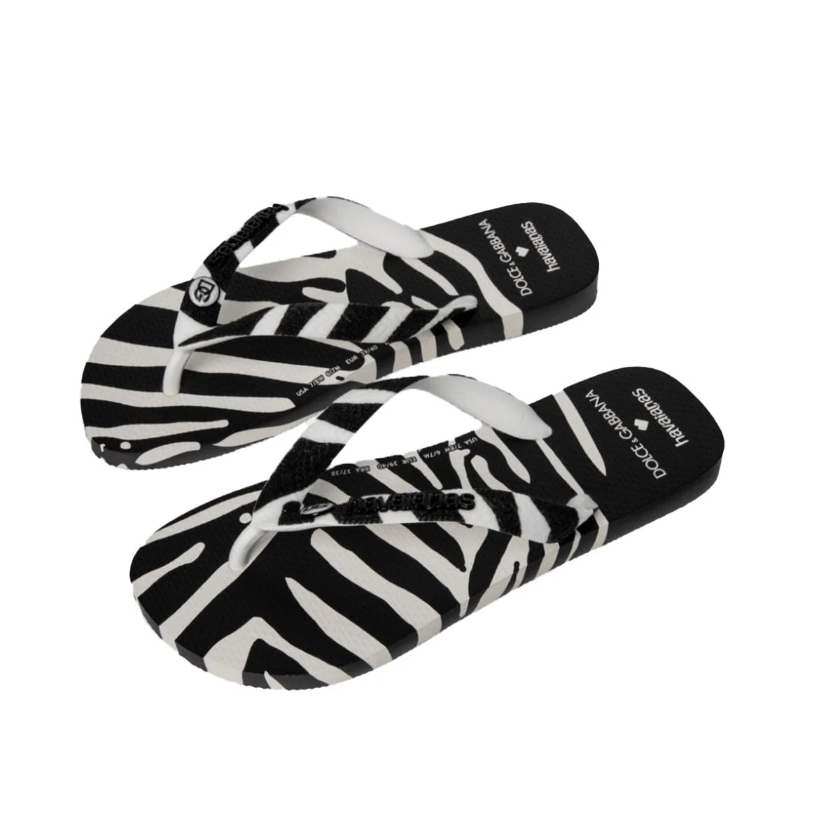 Chinelo Havainas x Dolce&Gabbana Zebra Preto - ByDunky - Store