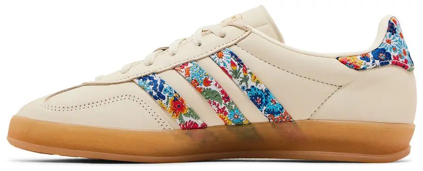 Tênis adidas Gazelle Indoor Floral Embroidery x Liberty London Bege - ByDunky - Store