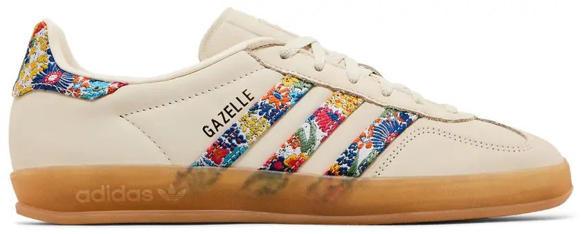 Tênis adidas Gazelle Indoor Floral Embroidery x Liberty London Bege - ByDunky - Store