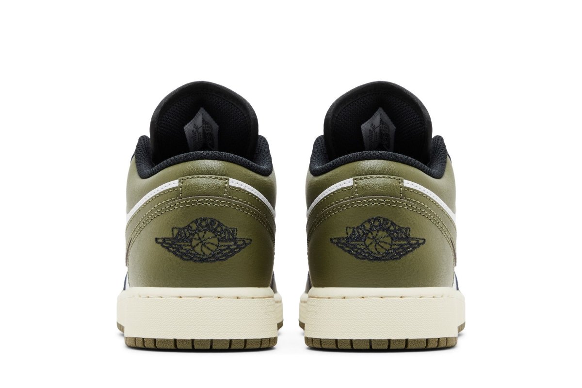 Tênis Air Jordan 1 Low Gs Black Toe Medium Olive Verde - ByDunky - Store