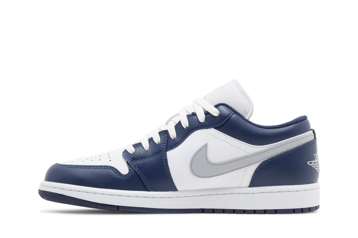 Tênis Air Jordan 1 Low Midnight Navy Wolf Grey Azul Marinho - ByDunky - Store