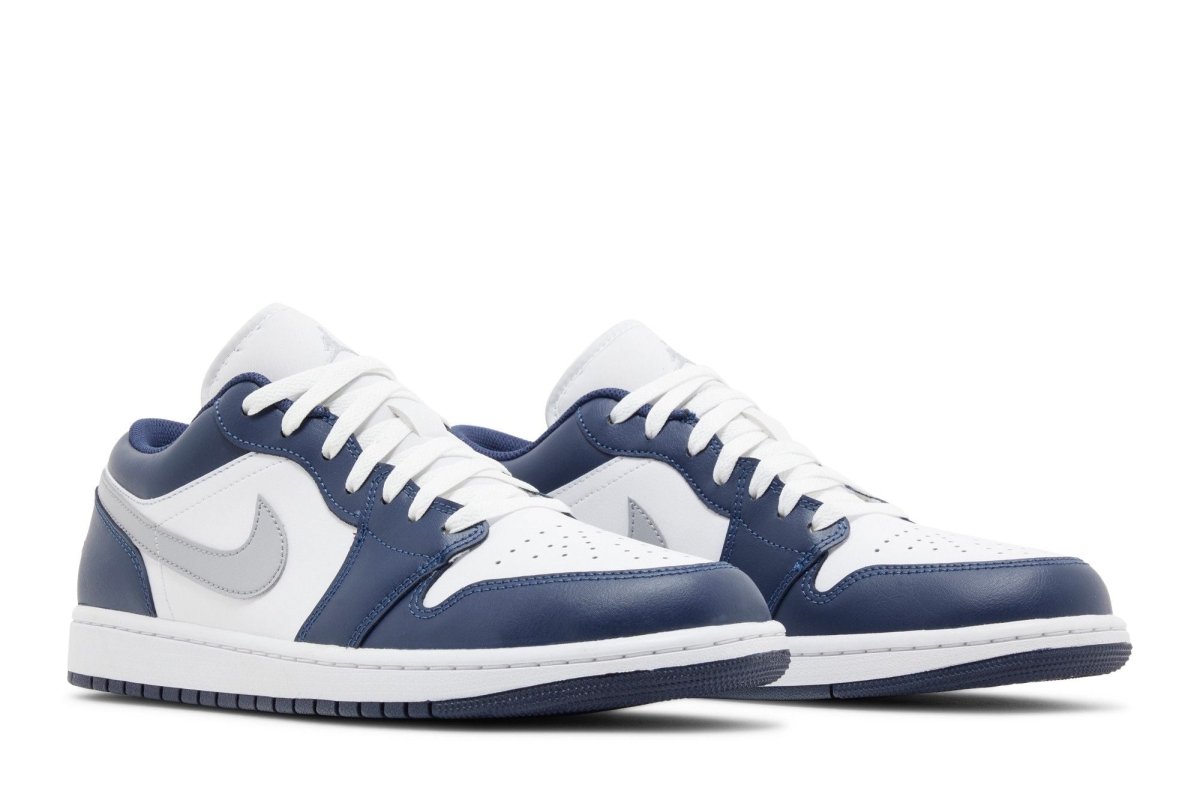 Tênis Air Jordan 1 Low Midnight Navy Wolf Grey Azul Marinho - ByDunky - Store