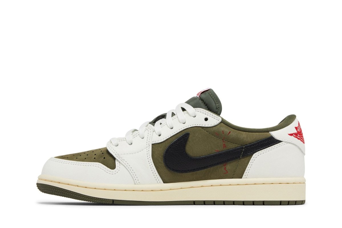 Tênis Air Jordan 1 Low Og Sp x Travis Scoot Medium Olive Verde - ByDunky - Store