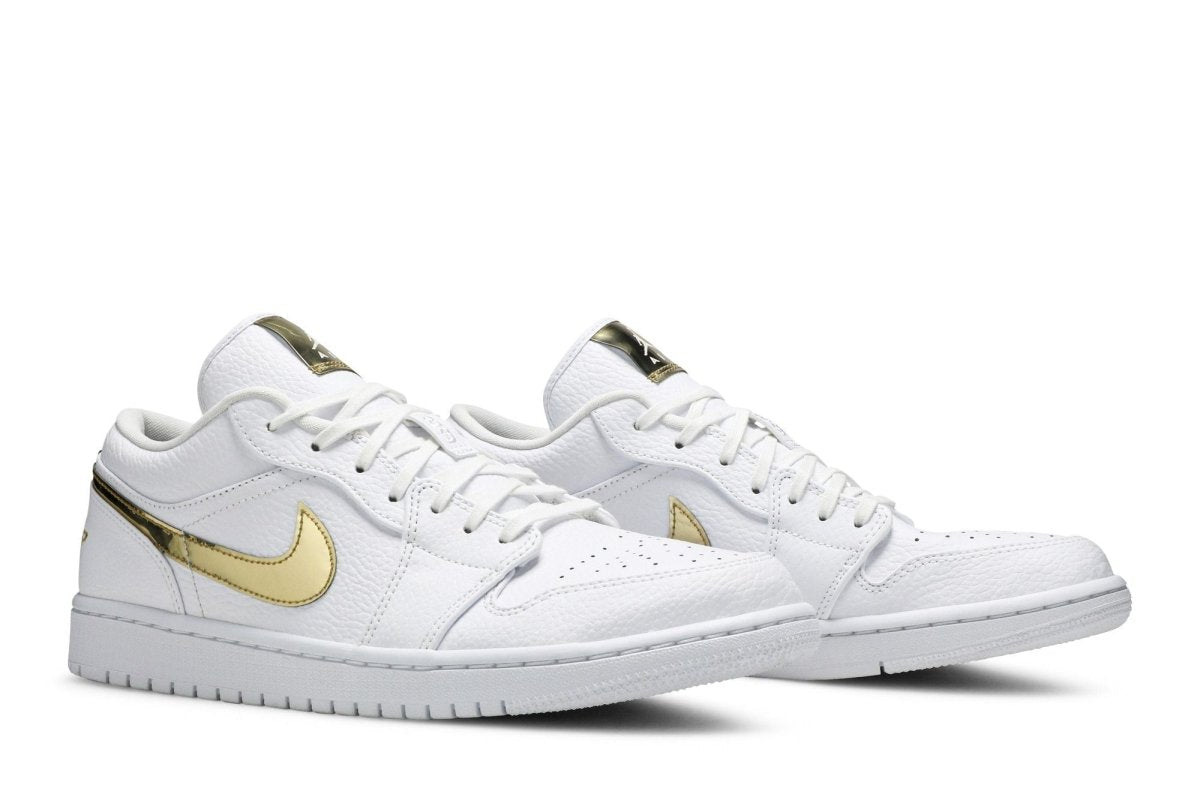 Tênis Air Jordan 1 Low White Metallic Gold Branco - ByDunky - Store