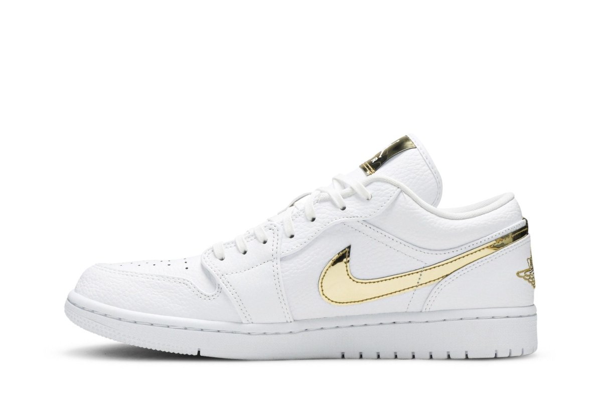 Tênis Air Jordan 1 Low White Metallic Gold Branco - ByDunky - Store