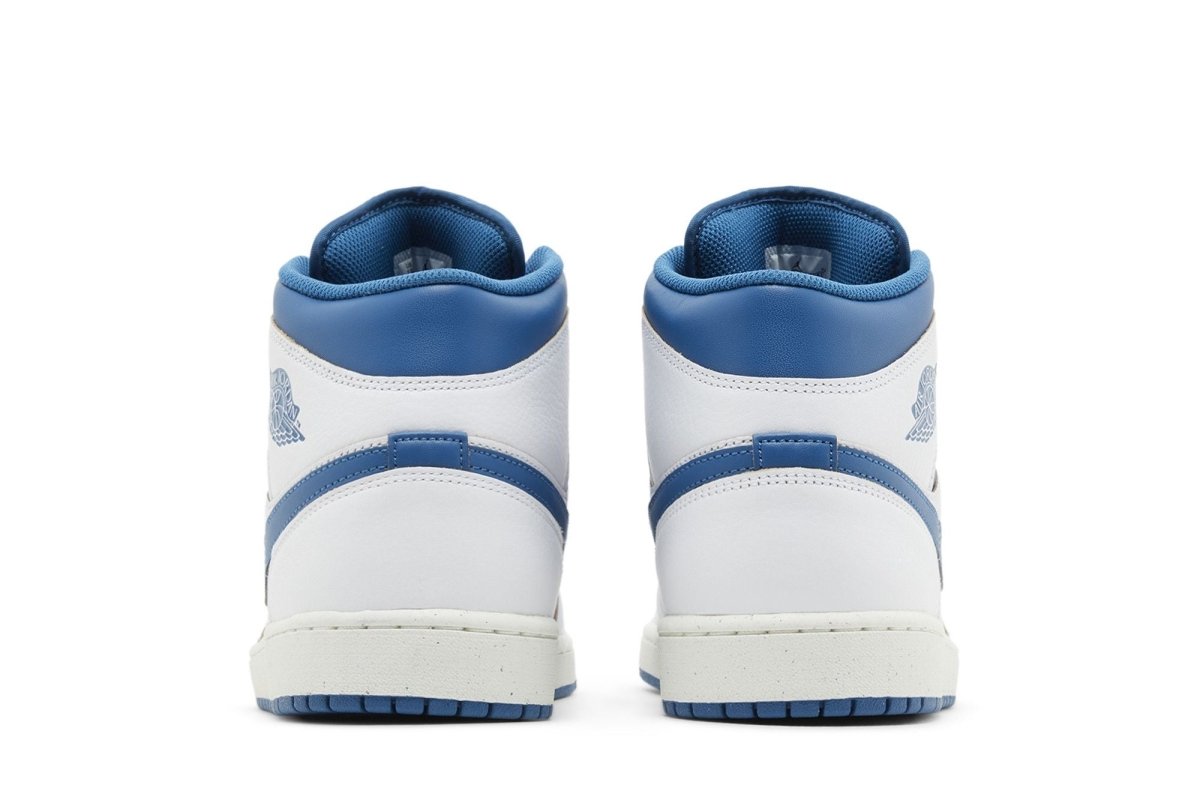 Tênis Air Jordan 1 Mid Industrial Blue Branco - ByDunky - Store