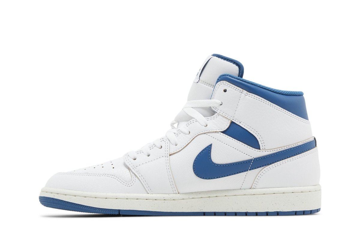 Tênis Air Jordan 1 Mid Industrial Blue Branco - ByDunky - Store