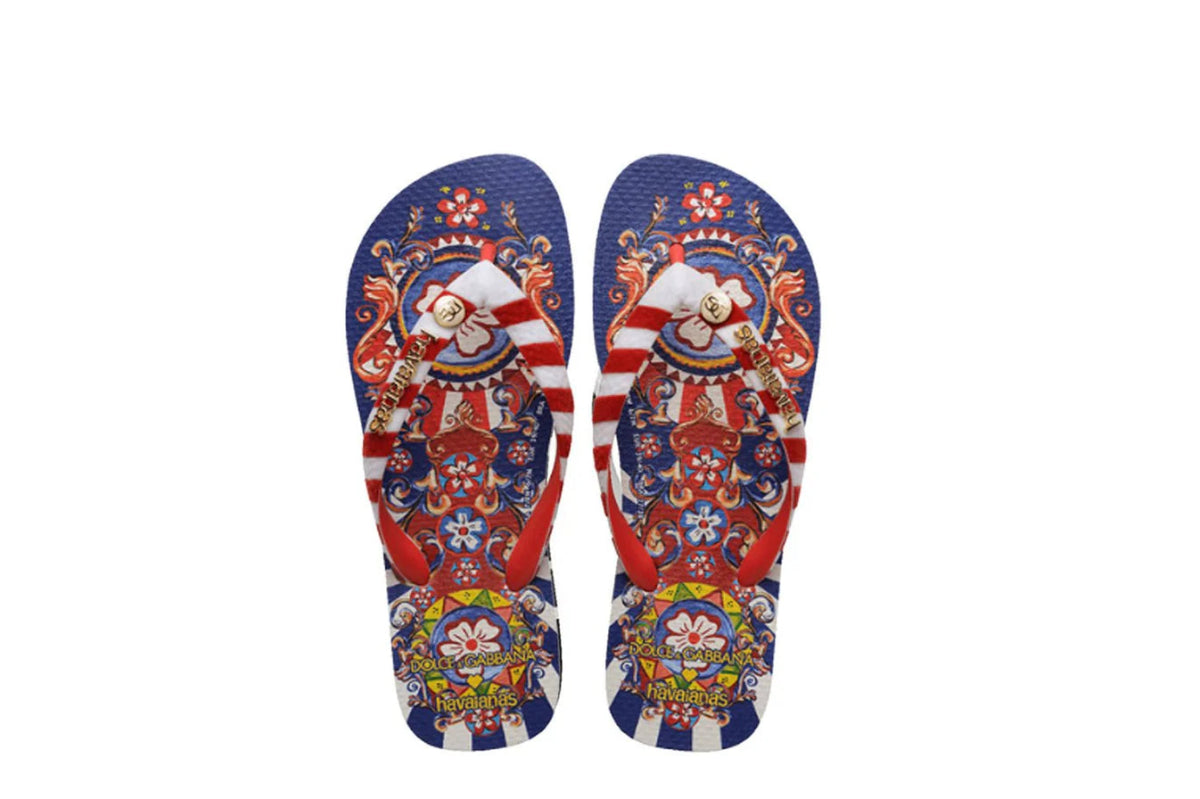 Chinelo Havaianas x Dolce&Gabbana Carreto Siciliano Vermelho - ByDunky - Store