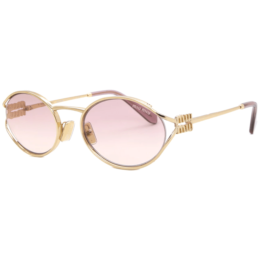 Óculos de Sol Miu Miu Logo Dourado - ByDunky - Store