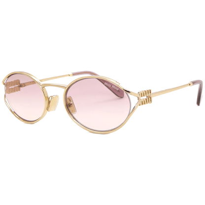 Óculos de Sol Miu Miu Logo Dourado - ByDunky - Store