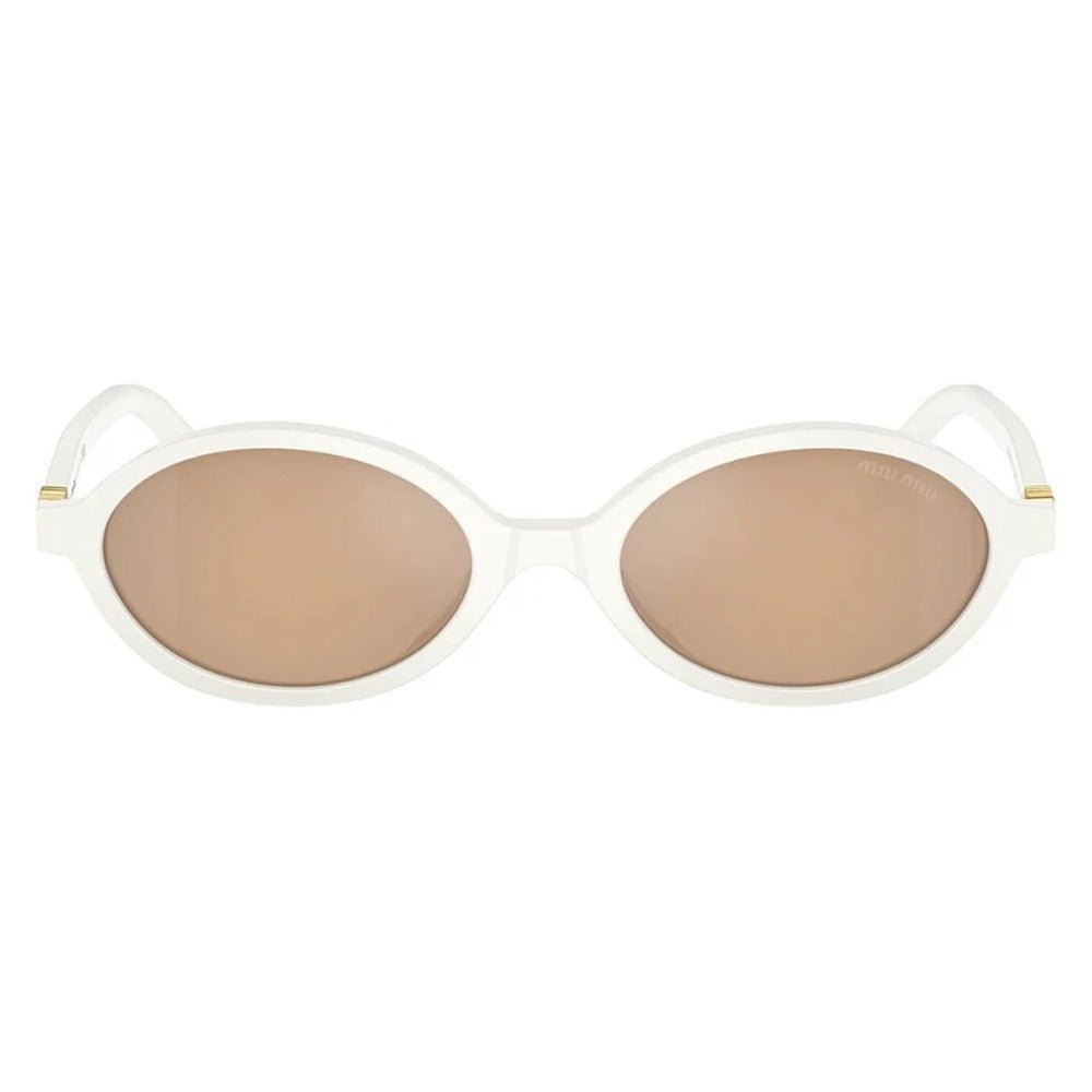 Óculos de Sol Miu Miu Oval Branco - ByDunky - Store