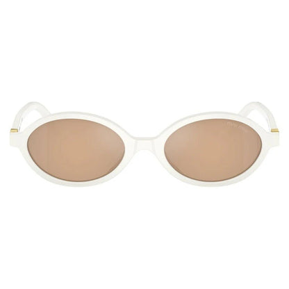 Óculos de Sol Miu Miu Oval Branco - ByDunky - Store