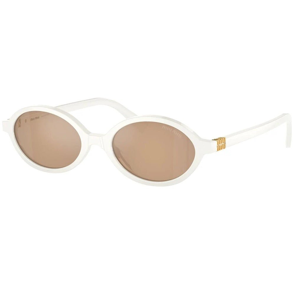 Óculos de Sol Miu Miu Oval Branco - ByDunky - Store