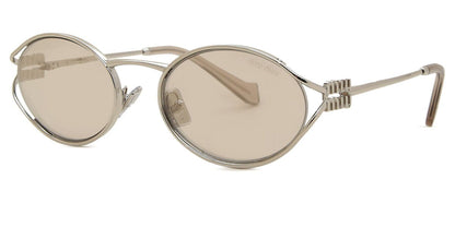Óculos de Sol Miu Miu Oval Prata - ByDunky - Store