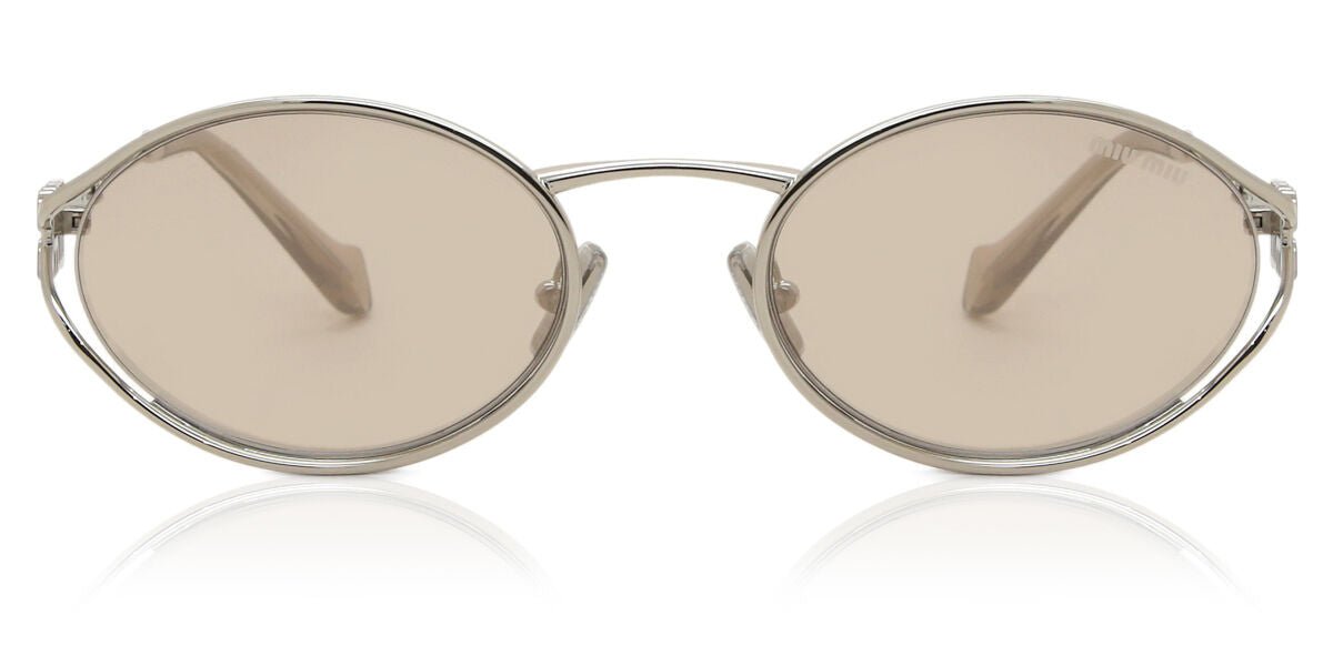 Óculos de Sol Miu Miu Oval Prata - ByDunky - Store