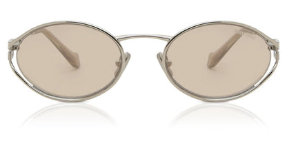 Óculos de Sol Miu Miu Oval Prata - ByDunky - Store