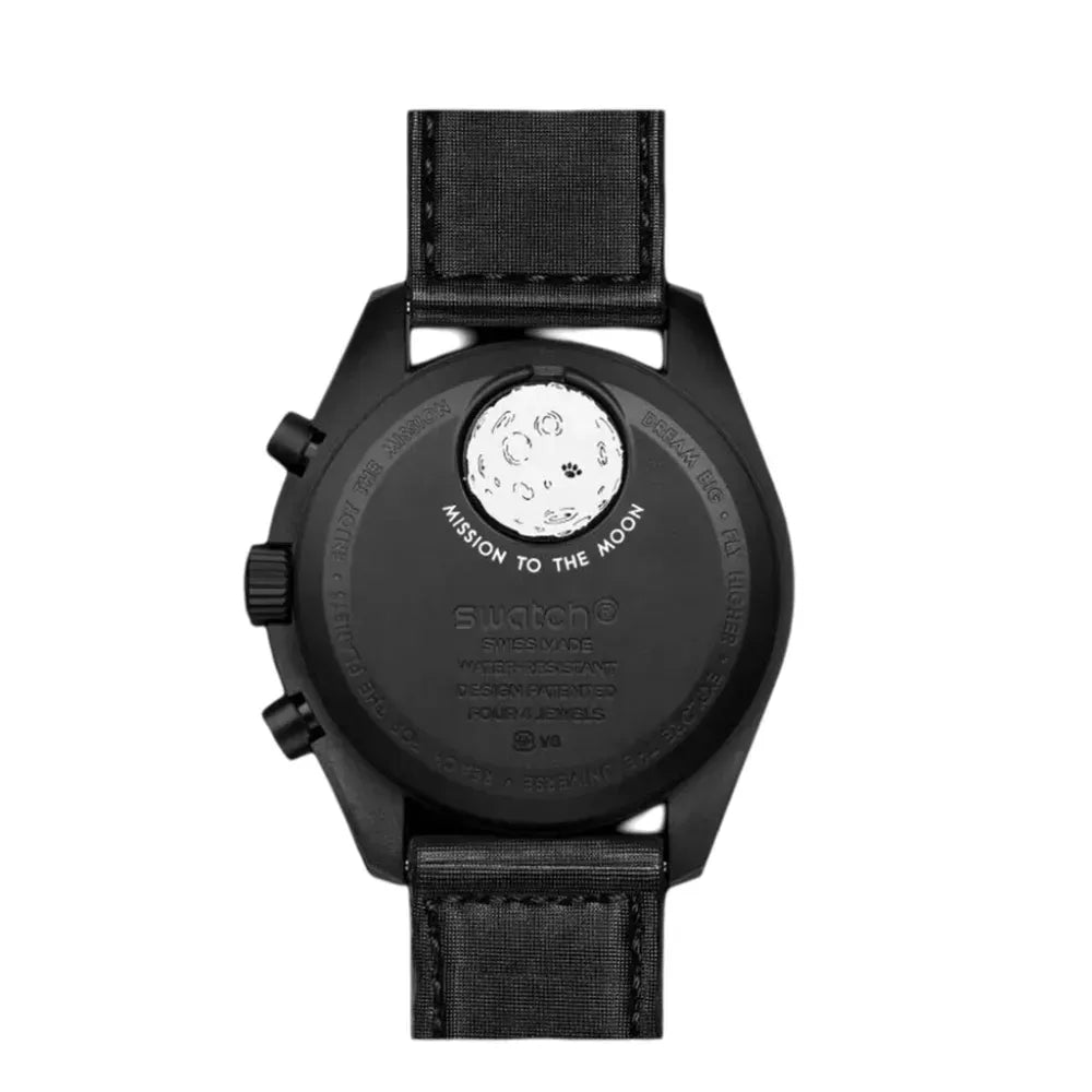 Rélogio Swatch x Omega Relógio Bioceramic Moonswatch Mission Moonphase Snoopy Black - ByDunky - Store