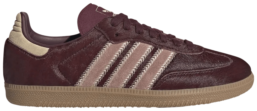 Tênis adidas Samba OG Pony Hair Pack Sand Strata Maroon Vinho - ByDunky - Store