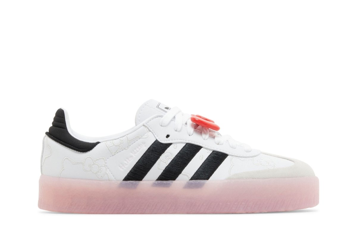 Tênis adidas Sambae x Hello Kitty Cloud White Black Clear Pink Branco - ByDunky - Store
