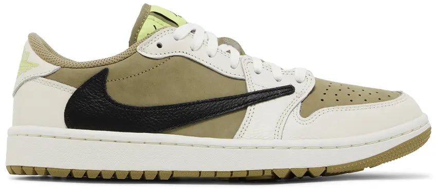 Tênis Air Jordan 1 Low Golf x Travis Scott Neutral Olive Verde - ByDunky - Store