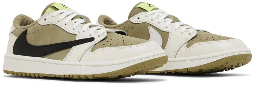 Tênis Air Jordan 1 Low Golf x Travis Scott Neutral Olive Verde - ByDunky - Store
