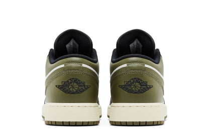 Tênis Air Jordan 1 Low Gs Black Toe Medium Olive Verde - ByDunky - Store