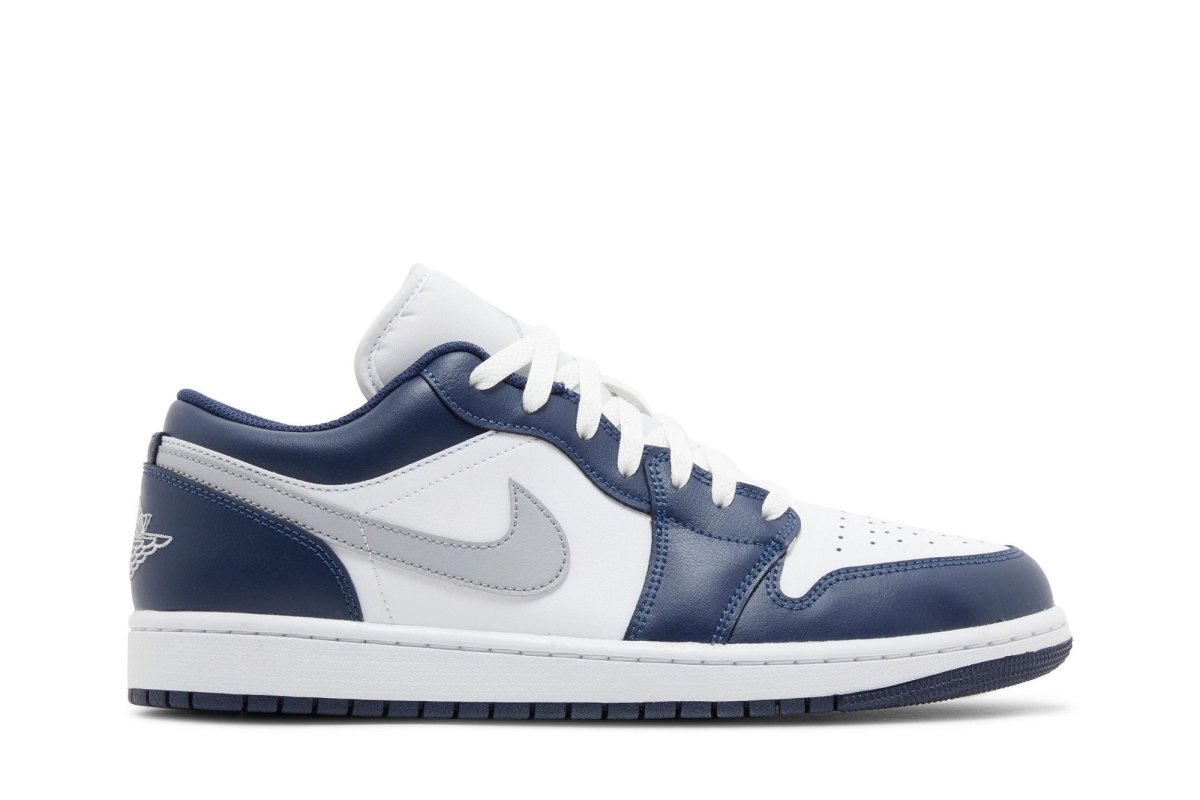 Tênis Air Jordan 1 Low Midnight Navy Wolf Grey Azul Marinho - ByDunky - Store