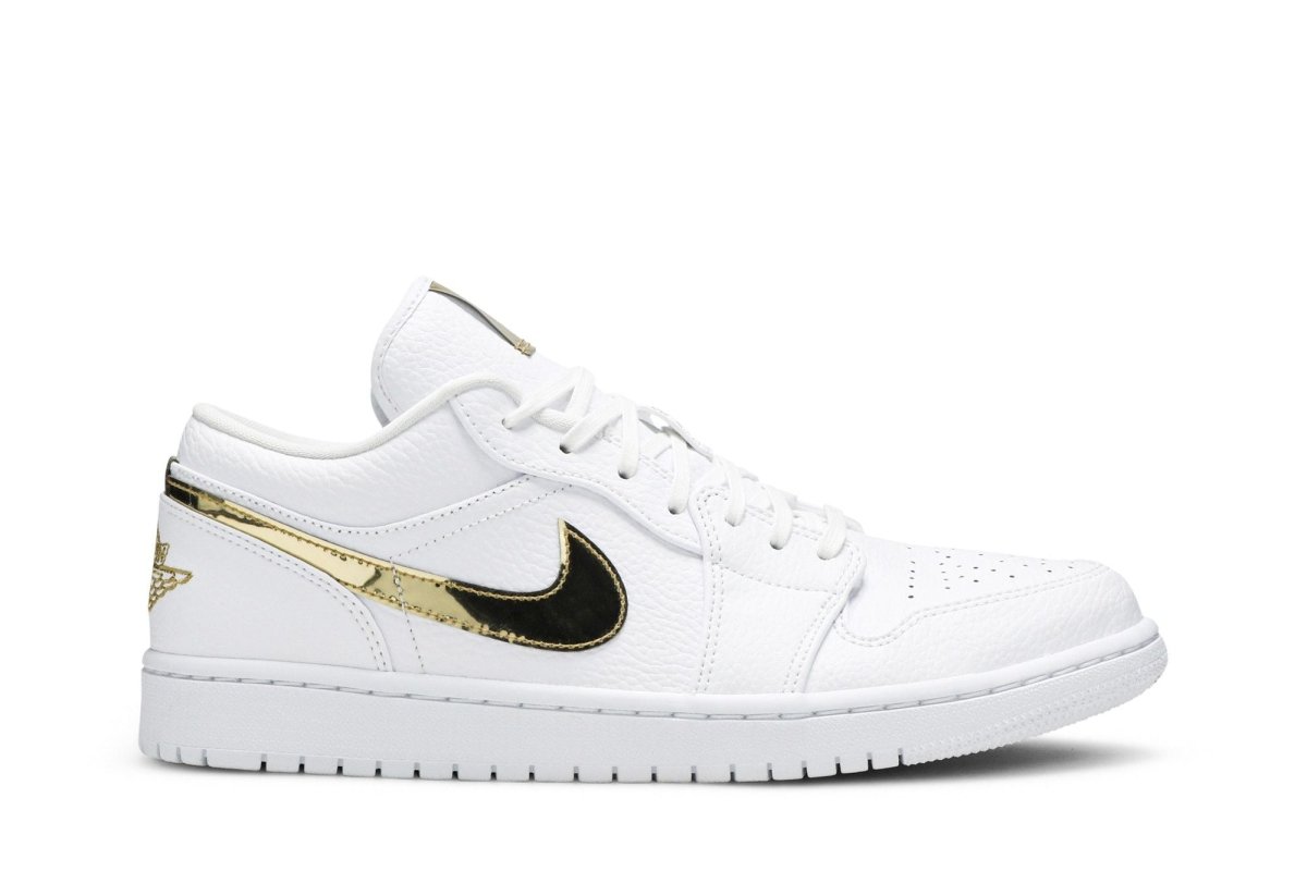 Tênis Air Jordan 1 Low White Metallic Gold Branco - ByDunky - Store